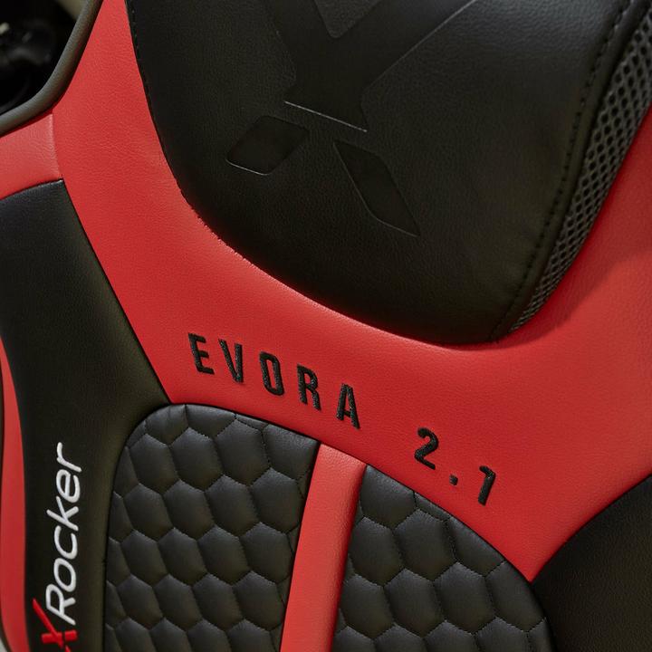 Produktbild X Rocker Chaise de jeu Evora 2.1 audio sans-fil Noire/Rouge