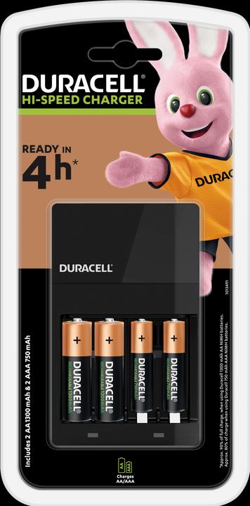 Actual product image Duracell CEF14 + aku 2+2 (4 pcs., AA, 750 mAh, Rechargeable battery)