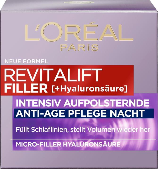 Actual product image L'Oréal Paris Loreal, Revitift Filler, Night Cream, 50 ml (50 ml, Night cream)