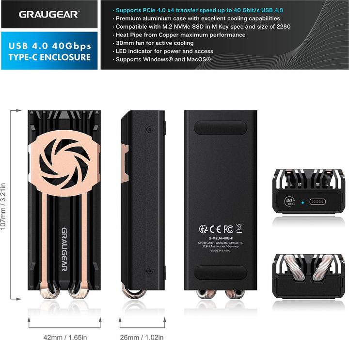 Actual product image Graugear G-M2U4-40G-F (M.2)