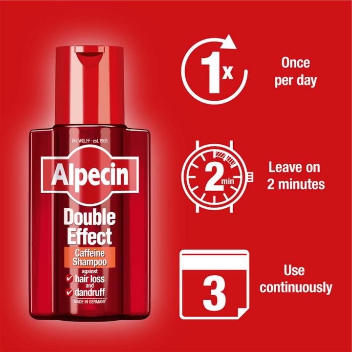 Image du produit Alpecin Shampooing à la caféine Double effet (200 ml, Shampoing liquide)