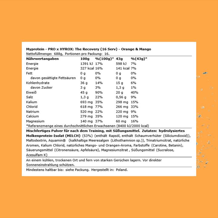 Produktbild MyProtein PRO x HYROX: The Recovery (1 Stk., 792 g)