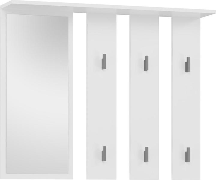 Actual product image Topeshop Hanger + Mirror PARMA 100x15x.81 5 cm White (1 x)
