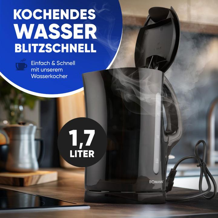 Actual product image Bomann WK 6079 CB black (1.70 l)