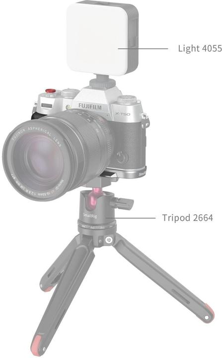 Image du produit SmallRig 4713 Silicone L Shape Handle for X T50 (Argent) (Poignée)