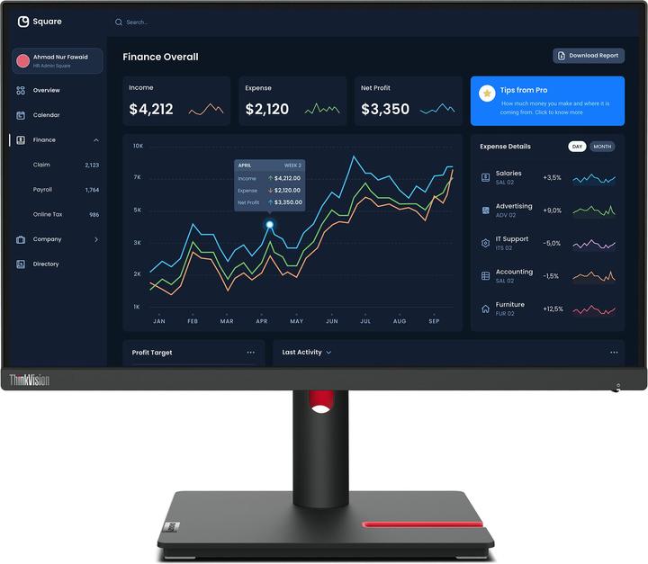 Lenovo ThinkVision T22i-30 (1920 x 1080 pixels, 21.50")