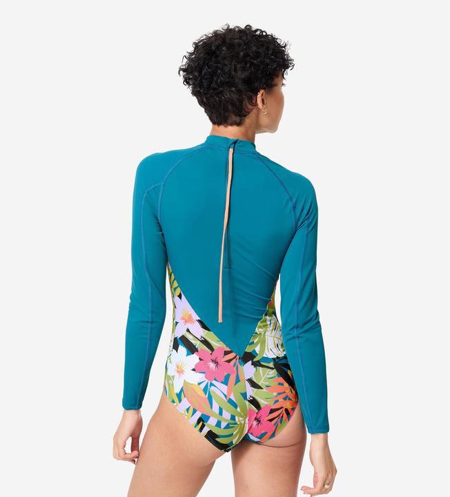 Produktbild Olaian Badeanzug langarm Surfen Damen Dani blau (38)