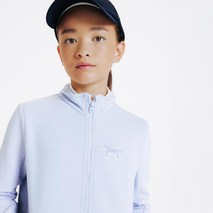 Actual product image Fouganza Reit-Sweatjacke 500 Kinder lila (12, 13, 14)