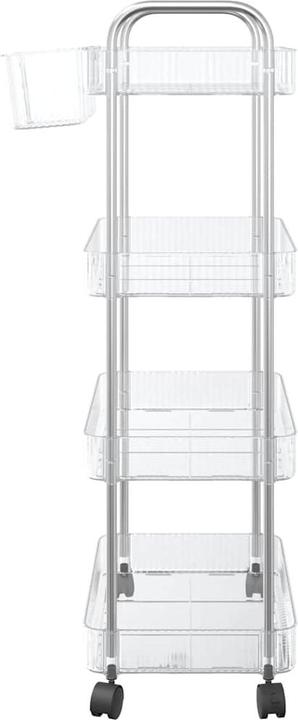 Produktbild VidaXL Aufbewahrungswagen 4 Etagen Transparent Acryl