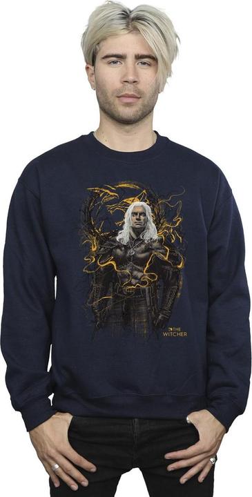 Actual product image Netflix Mens The Witcher Smoking Wolf Sweatshirt (XL)
