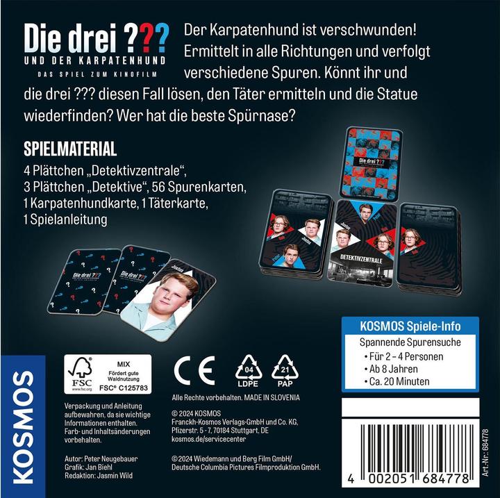 Image du produit Kosmos Les trois?? et le chien des Carpates (jeu tiré du film) (Allemand)