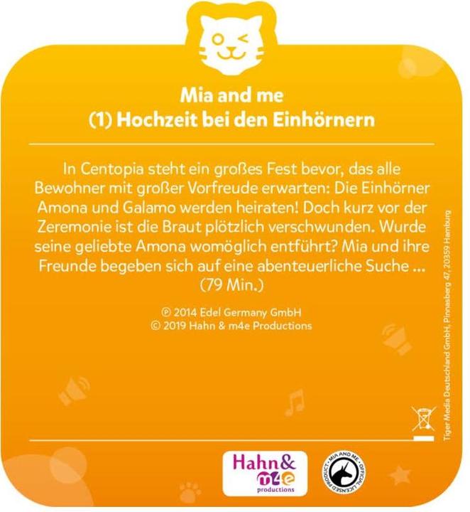 Produktbild Tigermedia Tigercard Mia and Me Hochzeit bei den Einhörnern (Deutsch)