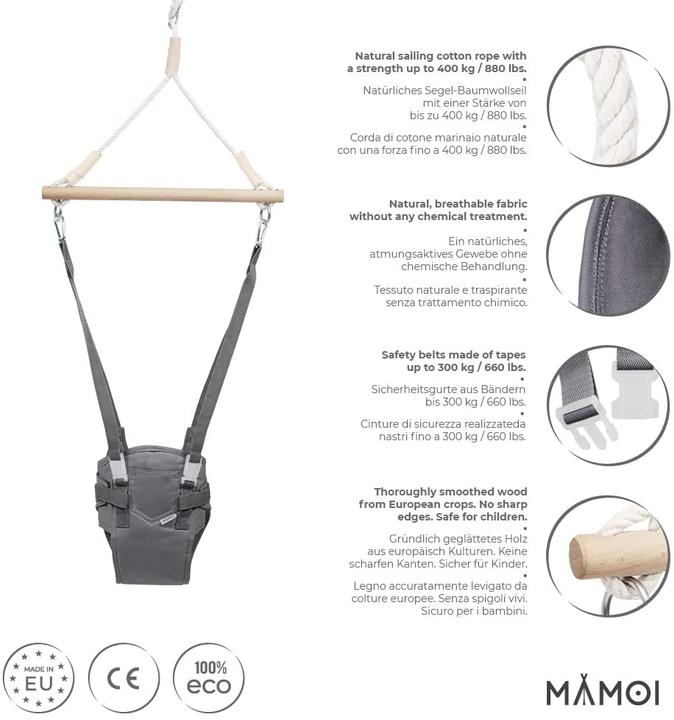 Image du produit Mamoi Houblon de la porte du bébé (gris foncé)