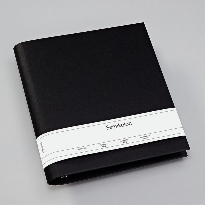 Actual product image Semikolon Ring binder photo folder black (60 mm)
