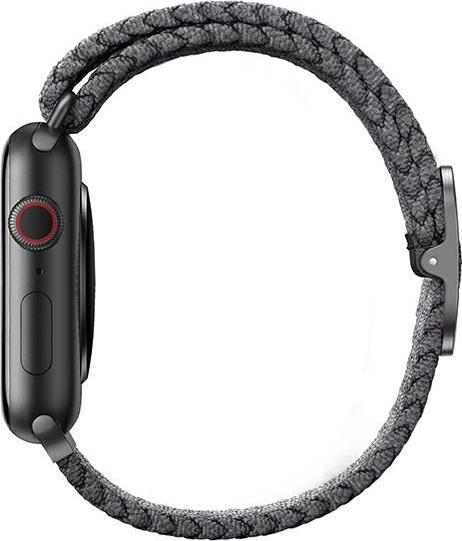Actual product image Uniq Aspen Bracelet Tresse Apple Watch 44 42mm Gris Granite (Plastic)