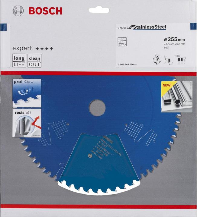Immagine prodotto Bosch Professional Zubehör Lama circolare Expert per acciaio inox, 255 x 25,4 x 2,5 x 50