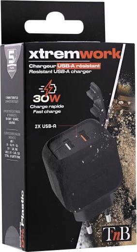 Image du produit T'nB Xtremework bloc d'alimentation 27W 30W, 3A, 2x USB A (30 W)