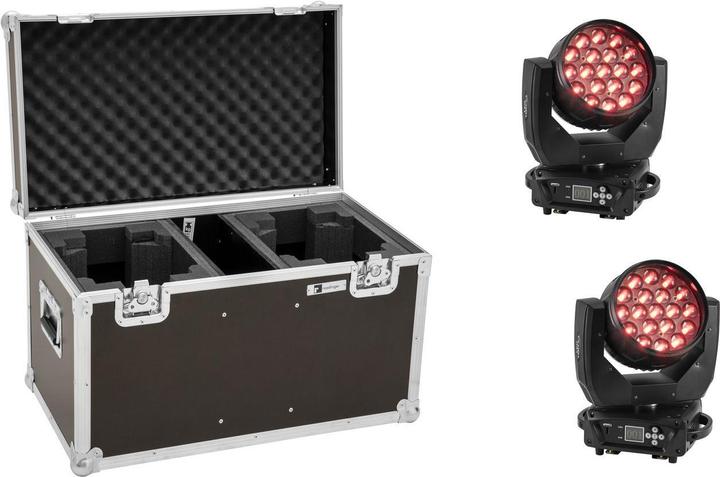 Eurolite Set 2x LED TMH-X4 Moving-Head Wash Zoom + Case (Set)