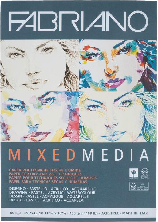Fabriano médias mixtes (A3, Blanc)