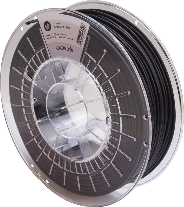 Image du produit Extrudr Greentec Pro - Noir - 2.85mm (bioTEC, 2.85 mm, 800 g, Noir)