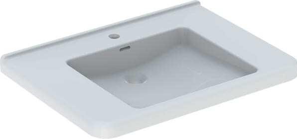 Produktbild Geberit Waschtisch Renova Comfort Square unterfahrbar 75 cm wei 128575000 (160 mm, 750 mm)