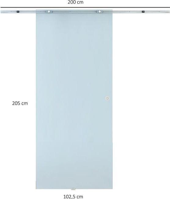 Immagine prodotto Swisshandel24 Porta scorrevole in vetro Porta scorrevole in vetro Porta della stanza Vetro smerigliato 775 / 900