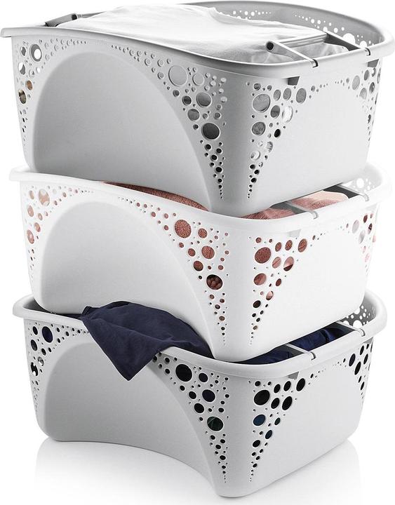 Immagine prodotto Cesto per la biancheria 40l impilabile grigio (40 l)