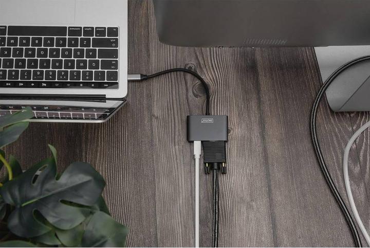 Image du produit Digitus Adaptateur graphique USB-C™ 4K 2 en 1 Mini DisplayPort + VGA (Mini DP, VGA, 20 cm)