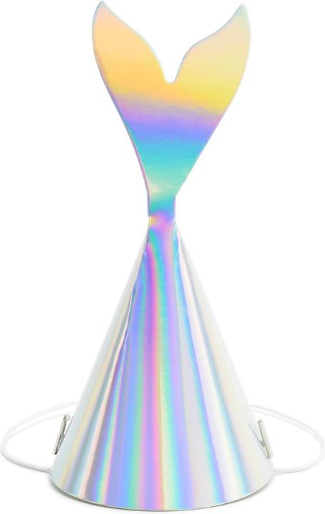 Actual product image Partydeco Party hats mermaid iridescent, 18 x 8 cm, 6 pieces