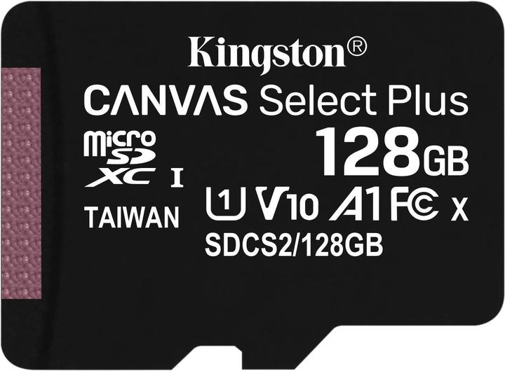 Actual product image Kingston Canvas Select Plus (128 GB, microSDXC, U1, UHS-I)