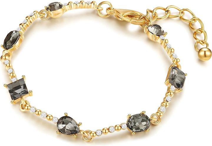 Produktbild Lulu & Jane Damen Metall-Legierung Glas gelbgold - 29389 (18 cm, Metall-Legierung)