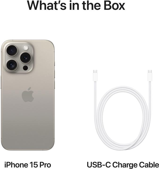 Actual product image Apple iPhone 15 Pro (1000 GB, Natural Titanium, 6.10", SIM + eSIM, 48 Mpx, 5G)