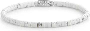 Rebel Rose - White beaded bracelet Virgin White RR-40081-S - Dimension: 20 cm - L + (20 cm)