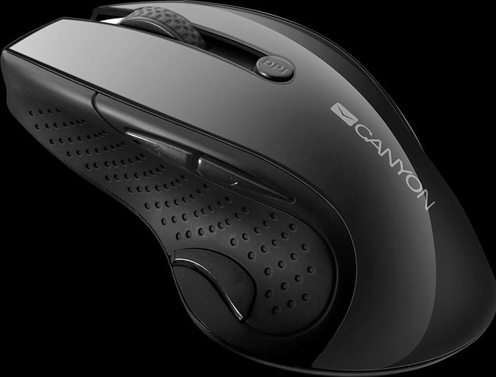 Produktbild Canyon Wireless mouse MW-01, blue LED sensor, 6 buttons, 2.4GHz, Black (Kabellos)