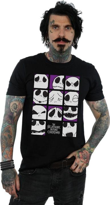 Image du produit Disney - T-shirt NIGHTMARE BEFORE CHRISTMAS MANY FACES OF JACK SQUARES - Homme (XL)
