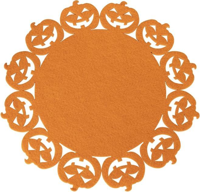 MICA Living Platzset - Kürbis - aus Filz - Ø = 35 cm (1 Stk., 35 cm)