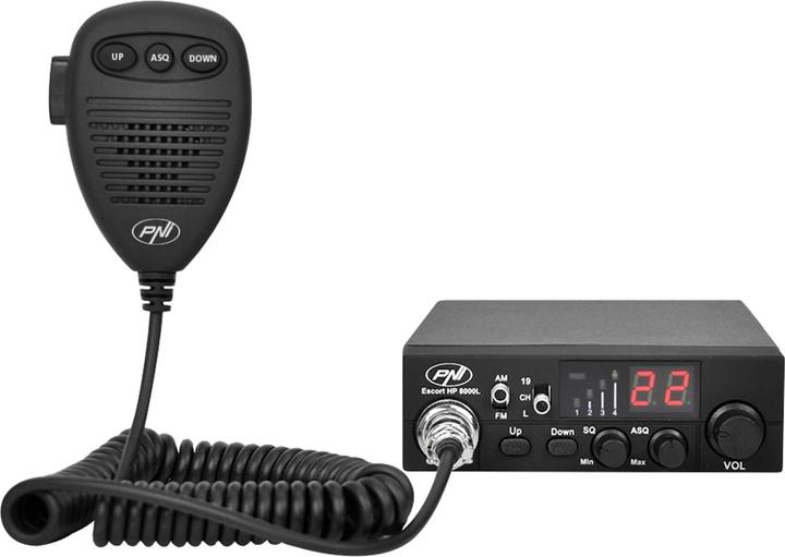 Actual product image PNI CB Escort HP 8000L ASQ radio package + S75 CB antenna with cable and fixed bracket