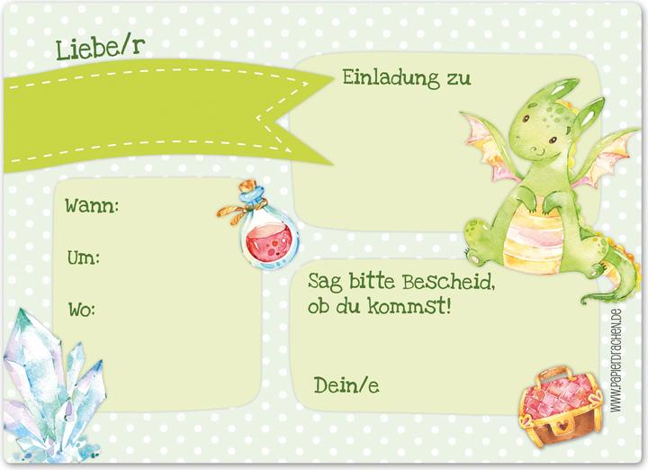 Image du produit Papierdrachen 12 cartes d'invitation pour un anniversaire - Chevalier (12 pcs)