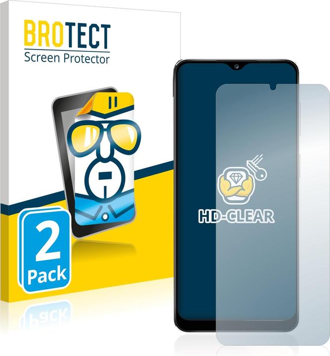 Produktbild BROTECT Schutzfolie Displayschutz Displayschutzfolie Folie Klar Transparent (2 Stück, Samsung Galaxy A12 Nacho)