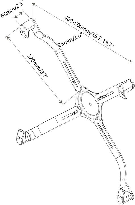 Actual product image Digitus VESA monitor adapter (Wall, Table, 30")