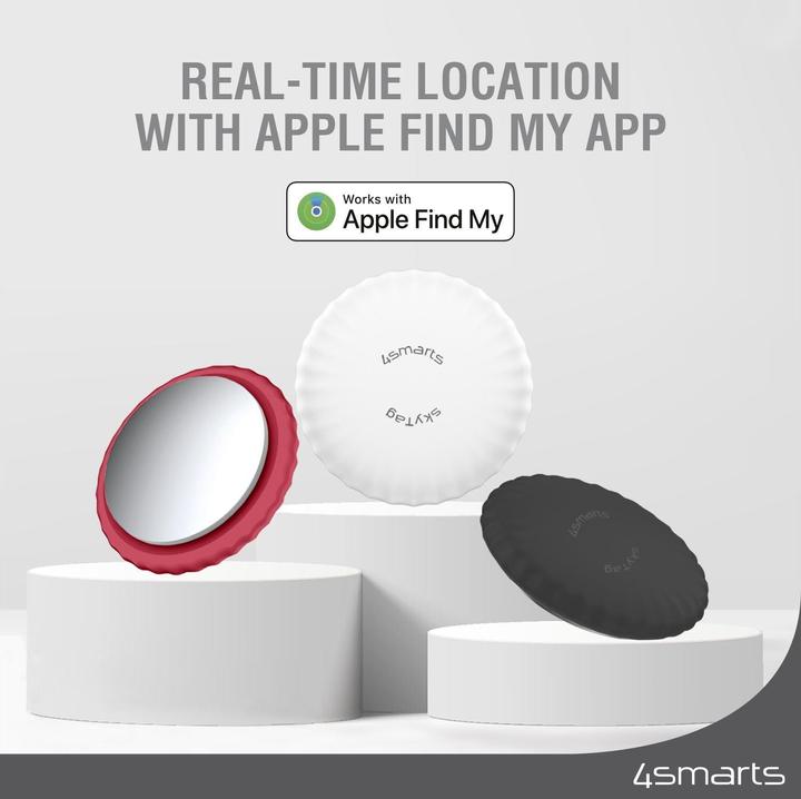 Image du produit 4smarts SkyTag Slim set de 4 pièces 2x blanc, 1x noir, 1x rouge (iOS)