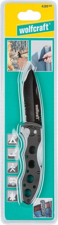 Produktbild wolfcraft wolfcraft 1 Klappmesser 75mm gezahnte Klinge (7.50 cm)