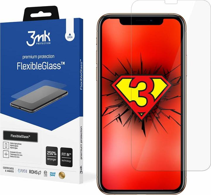Image du produit 3MK hybrid glass Flexible 2.5D for iPhone Xs (1 pièce(s), Apple iPhone XS)