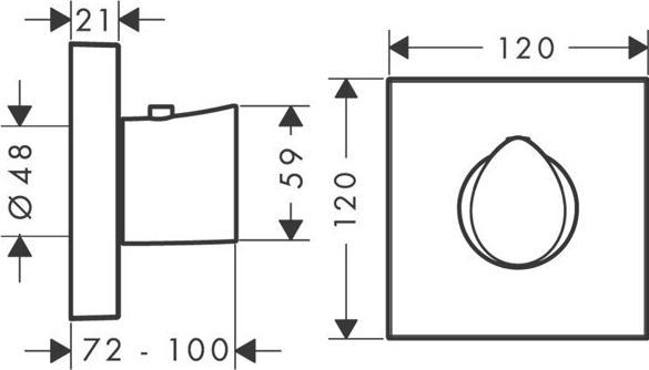 Produktbild Axor Starck Organic Thermostat Highflow 120/120 Unterputz