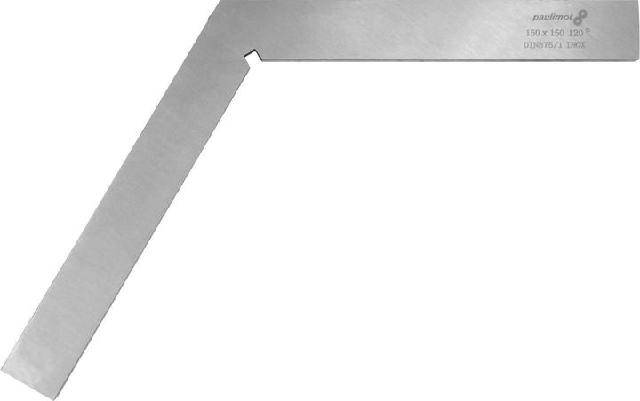 Produktbild Paulimot Flachwinkel 120° 150 x 150 mm, DIN 875/1, rostfrei INOX