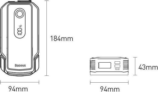 Immagine prodotto Baseus Avviatore di salto per auto Max (20000 mAh, 42 W, 74 Wh)