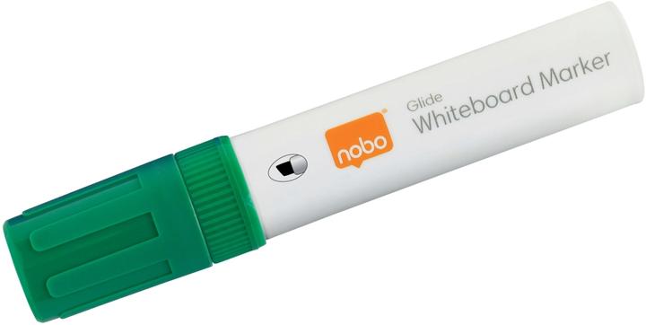 Actual product image Nobo Glide Whiteboard Pen (Green, 10 mm, 4 x)