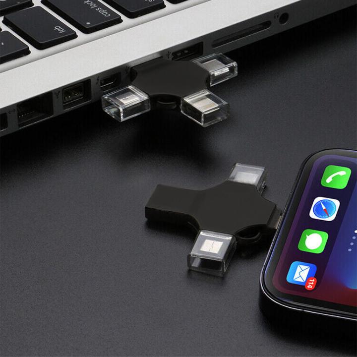Image du produit Hermex Clé USB 4 en 1 Clé Lightning Clé de données Lecteur flash USB Drive (32 Go, USB-C)