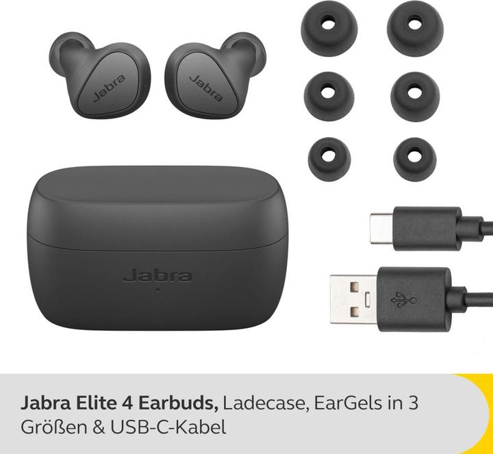 Produktbild Jabra Elite 4 (ANC, 5.50 h, Kabellos)