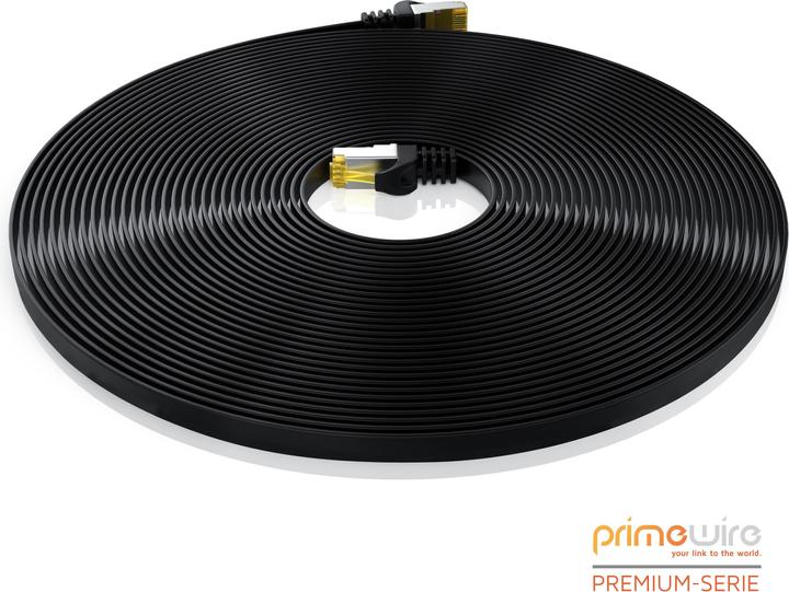 Immagine prodotto Primewire Cavo di rete CAT.7 piatto - cavo Ethernet Gigabit Lan RJ45 - cavo patch - comp. CAT.5 CAT.6 CAT.8 (U/FTP, CAT7, 20 m)